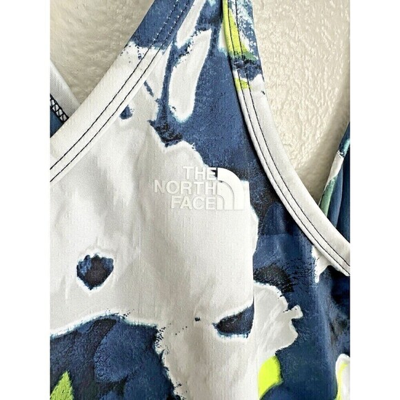 The North Face Top Womens Size XL Dune Sky Tanklette Flashdry Fabric Floral - Picture 4 of 6